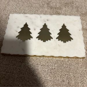 Mud Pie Marble Gold Tree Cheese Board 6x10